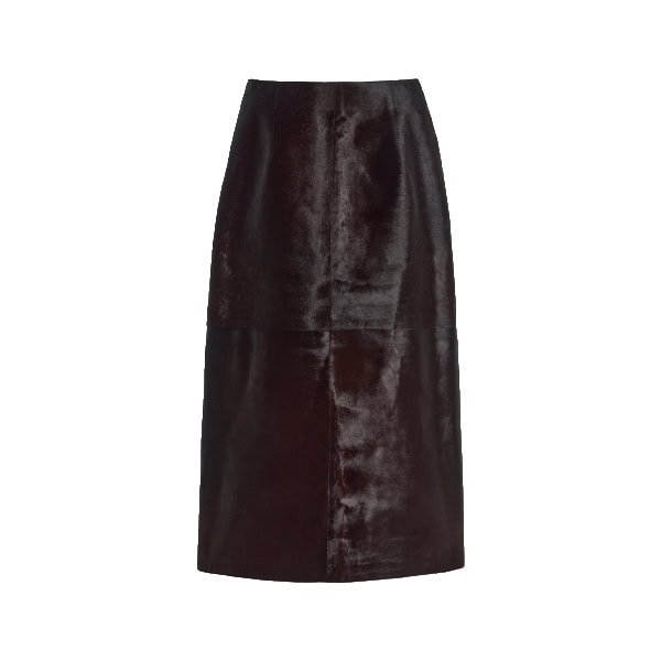 NOUR HAMMOUR | Alana Pony Hair Midi Skirt
