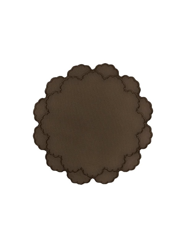 Lillian Placemat in Cocoa, Set of 4 - BARGAIN BASEMENT ITEM