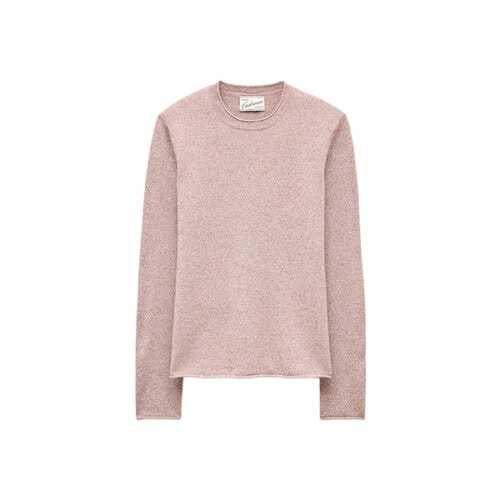 J. CREW Rolled cashmere long-sleeve sweater in marled yarn