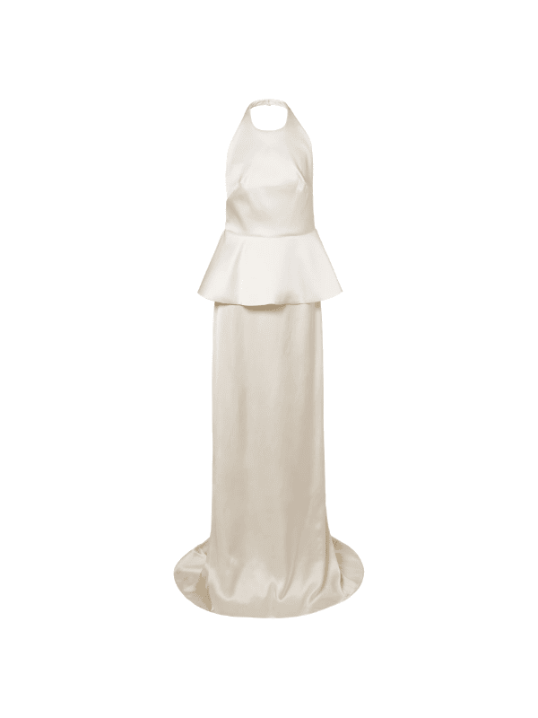 Róhe Bridal peplum satin gown