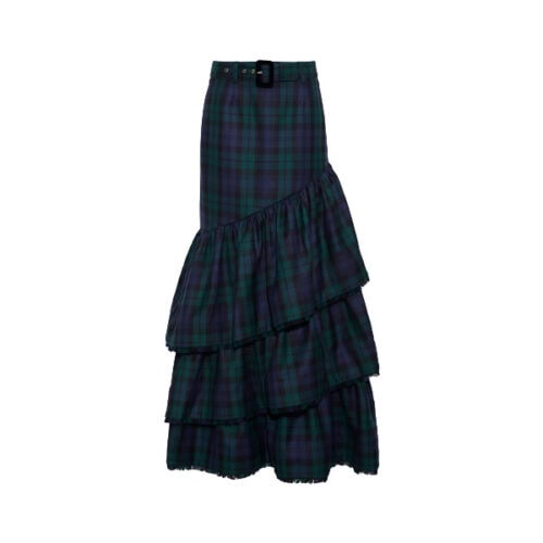 womens tartan plaid skirt with tiers