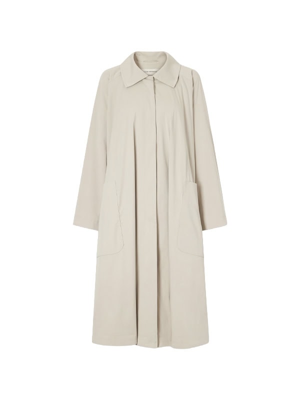 NOUR HAMMOUR Jane Graceful pleated cotton-blend coat