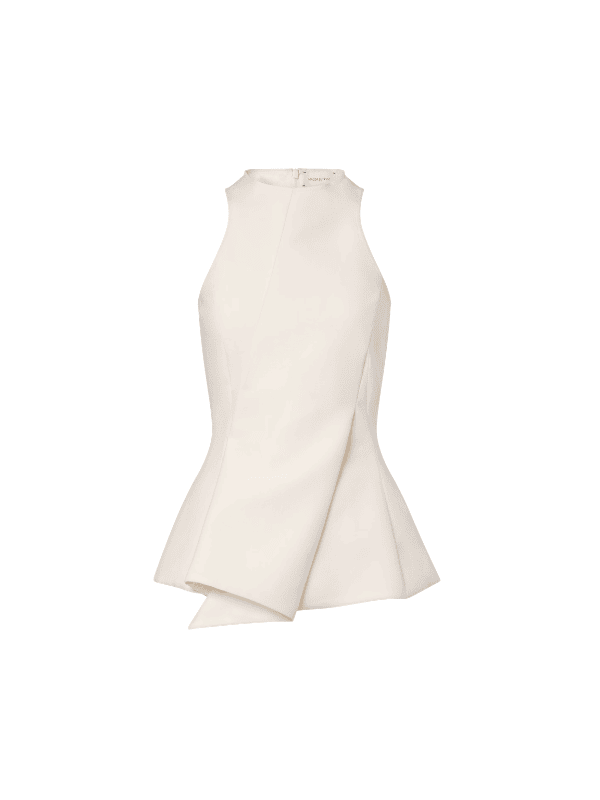 Magda Butrym Asymmetric peplum wool-blend top