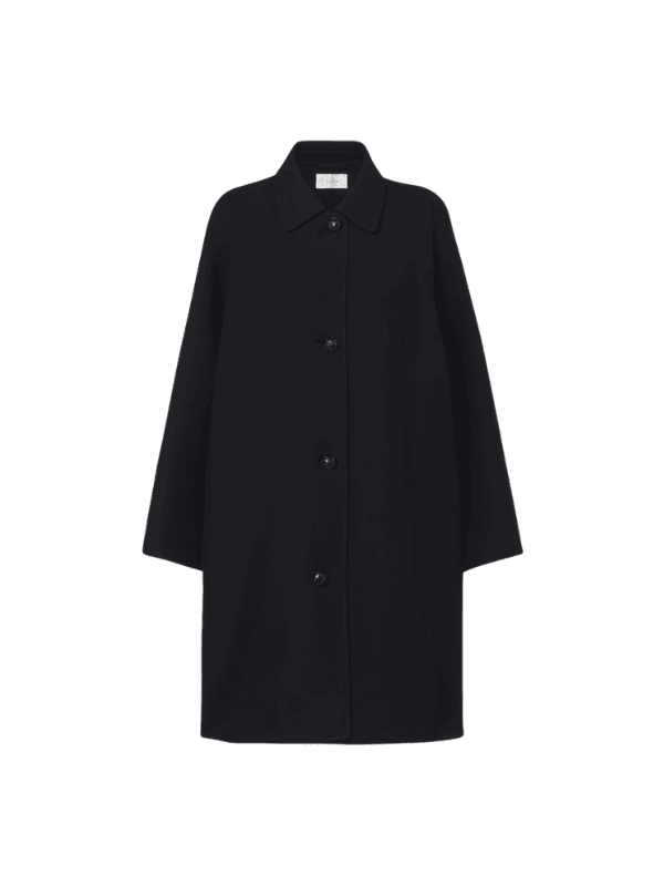 The Row Ina Wool Cashmere Blend Coat Black