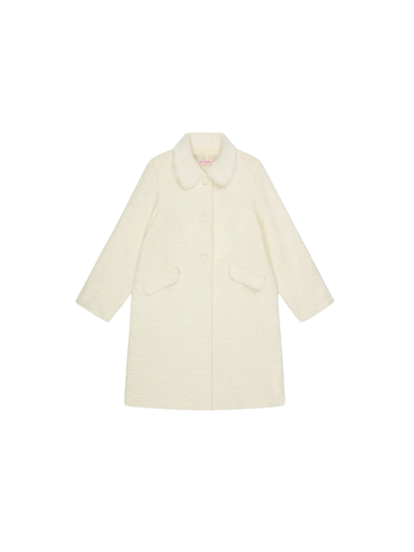 Ivory Rose Girl Coat Winter Holiday Card Photos