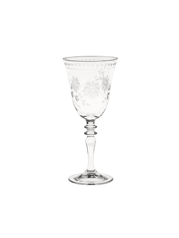 Williams Sonoma Vintage Etched Wine Glasses