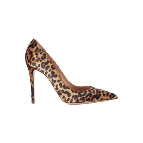 GIANVITO ROSSI Gianvito 105 leopard-print velvet pumps