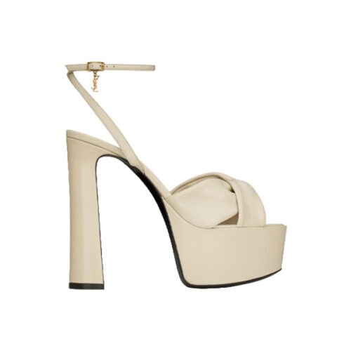 FRANCIANE platform sandals in smooth leather
